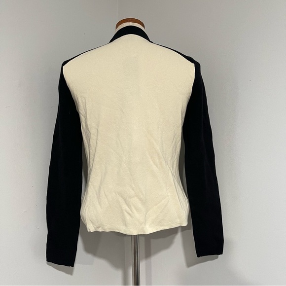 Lauren RL Cream and Black Full Zip sweater cardigan NWT size medium - Picture 4 of 6
